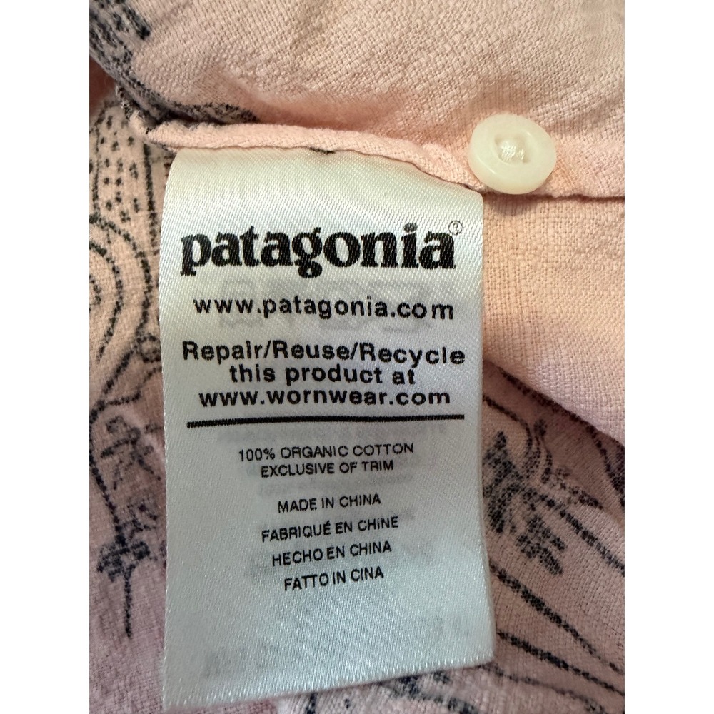 Patagonia Pataloha Kaka'ako Pink Tropical Organic Cotton Dress Girls 10 M - Picture 8 of 9